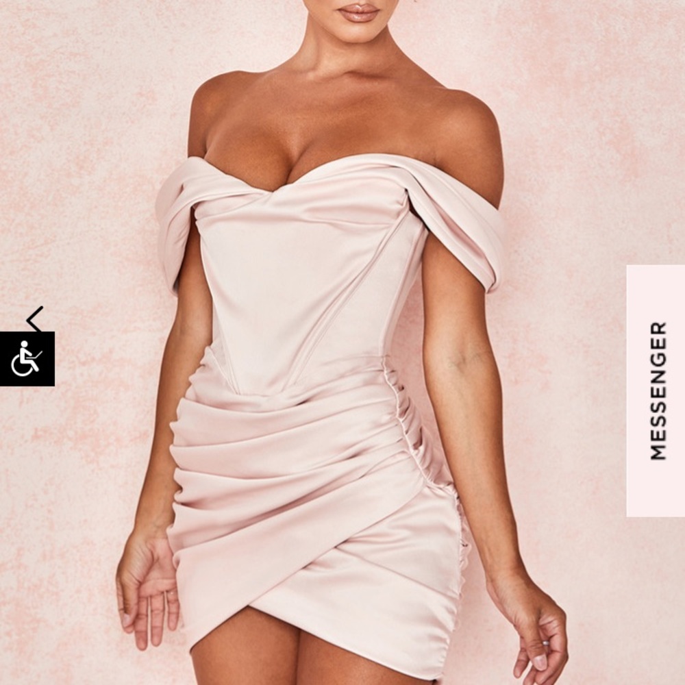 House of CB Coraline satin corset dress